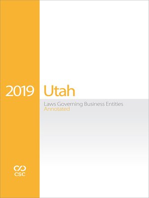 cover image of CSC&#174; Utah Laws Governing Business Entities